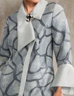 16 Ashro Silver Formal Wedding Church Party Audrina Jacquard Jacket Dress