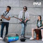 Pyle Bluetooth Boombox Speaker System - Portable W built-in Rgb Lights