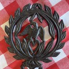 Vintage Robert Emig Cast Iron Trivet T-13 Eagle Heart Laurel Wreath Americana 4