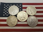 Lot Of 5 Coins - 1921-1935 Peace Dollar 90  Us Coin Mixed Pack