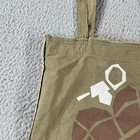 Vtg 00s Green Day American Idiot Grenade Distressed Tote Bag Green Khaki 2004  