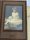 Antique 10  By 8  Photo Album With Latch 11 Photos Children Babies Wedding More