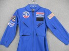 Space Camp Flight Suit Coveralls Y14 Blue Nasa Astronaut Patches Huntsville