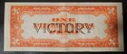 Wwii Philippines One Peso Series 66 Victory Overprint Banknote  crisp 