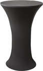 Tablecloth Round Fitted Elastic Cover 24x43 Inch Spandex Cocktail Black Highboy