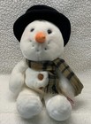 Russ Berrie Vintage Snowflake The Snowman 15    Soft Plush   Hat Scarf Mint