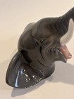 Roaring Gray Elephant Head With White Tusks Pink Metal Bottle Opener  Nos Vtg
