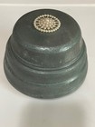 Vintage 1950s Blue Metallic Aluminum Vanity Powder Puff Working Music Box