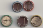 5 Vtg Brotherhood Railroad Trainmen Union Pins  B Of Rt Does Things 1930 s-40 s