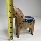 Vintage Dala Hand- Carved Wooden Horse Hand- Painted From Sweden -6 5    Tall