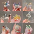 Women Zircon Crystal Rabbit Butterfly Brooch Pin Collar Brooch Fashion Jewelry 