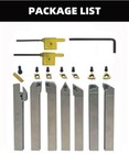 7pc 3 8  Shank Indexable Carbide Lathe Turning Insert Tool Holder Bit Se Suit Us