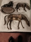 Vintage Horse Figurines  3  Solid Brass