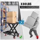 Hydraulic Lift Table Cart 28 5  Manual Single Scissor Lift Table 330lbs Capacity