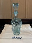 Vintage Italian Aqua Decorative Grapes Wine Decanter Glass Bottle 500 Ml 10 75 