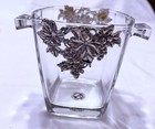 Vintage Arthur Court Designs Pewter And Clear Glass Ice Bucket