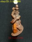 7 4 Cm Chinese Boxwood Hand Carved Dragon Statue Old Netsuke Table Ornament Gift
