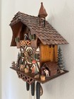 Hones Romance Edelweiss Happy Wanderer Hungry Goat 17  Cuckoo Clock Black Forest