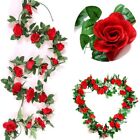 3pcs Artificial Rose Vine Flowers Plants Fake Vine Wedding Home Party Decor