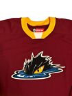 Cleveland Monsters Ahl Ccm Quicklite Authentic Jersey Burgundy Fight Strap 56