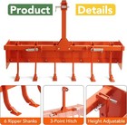 55  Box Blade For Tractor 3 Point Hitch Box Scraper For Cat-0   Cat-1 Orange