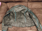 Women s Harley Hd Leather Jacket W Liner Worn Twice Blue Accents
