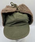 Vintage Korean War Era Us Army Military Hat M51 Pile Cap Uniform Size 7-1 4 Fur