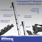 72   Lightweight Heavy Duty Monopod Selfie Stick For Dslr Canon Nikon Sony Fuji