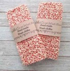 Handmade Crochet Wash Cloth Cotton Spa Facial Bath Reusable Summer Orange Set