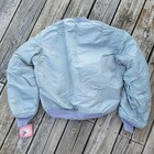 Vintage Flyers Bomber Jacket Size Small Gray Ma-1 Golden Manufacturing Co Read