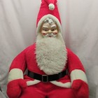 Vintage 1950 Store Display 54   Plastic rubber Face Plush Christmas Santa Clause