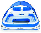 Large Inflatable Floating Party Island W Sun Shade Canopy Adult Lake Raft Float