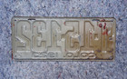 1923 Red Colorado Truck License Plate - Original Paint