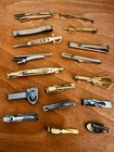 Lot Of 17 Vintage Tie Clips Tie Tacks Anson  Swank  Hicock 1950s Through 1990s