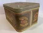 1970 s Vintage Wheat Heart Tin Metal Bread Box Storage Container