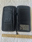L l bean Black Nylon Passport Id Wallet organizer With Clear Window