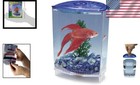 Compact Betta Bowfront Aquarium Tank Kit With Pro-v Crystals - Indoor Use