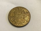 Parking Token  Vintage Car On One Side And An Eagle On The Other