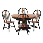 Sunset Trading Selections 5pc Round oval Butterfly Dining Set Black cherry Wood