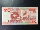 Singapore  10 Dollar s 345678 Fancy Number 1988 Ship Banknote Gef