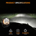 2pcs 5  Inch Round Led Work Lights Bar Amber Drl Pods Fog Lamp Offroad Driving