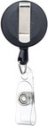 Retractable Badge Holder Reel Clip On Id Card Holders  black  2 Pcs 