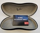 Ray Ban Eyeglasses   Sunglasses Clam Case Hard Clamshell Black Leather Genuine
