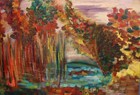 Vintage Fauvist Oil Painting Landscape