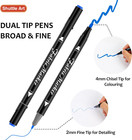 Shuttle Art Dual Tip Fabric Markers  30 Colors Permanent No Bleed Pens For T-shi