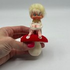 Vintage Christmas Pixie Elf Knee Hugger Mushroom Ornament Japan