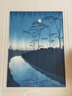 Koho Shoda Canal By The Moonlight Japanese Woodblock Print Night Scene Series