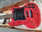New Old Stock Red 2006 Punk Music Tour Signed Epiphone Les Paul Sg-310  r Guitar