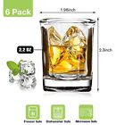 Heavy Base Shot Glasses Set 6 Pack 2 2 Oz Clear Square Shot Glasses