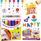 Popcorn Pens 6pack 3d Puff Paint Pens Kids Non-toxic Diy Craft Art Marker Set